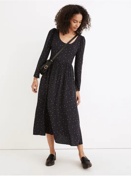 Madewell Dresses & Skirts - NWT Madewell Alicia Night Stars Midi Dress XS Puff Sleeve Celestial Cottagecore